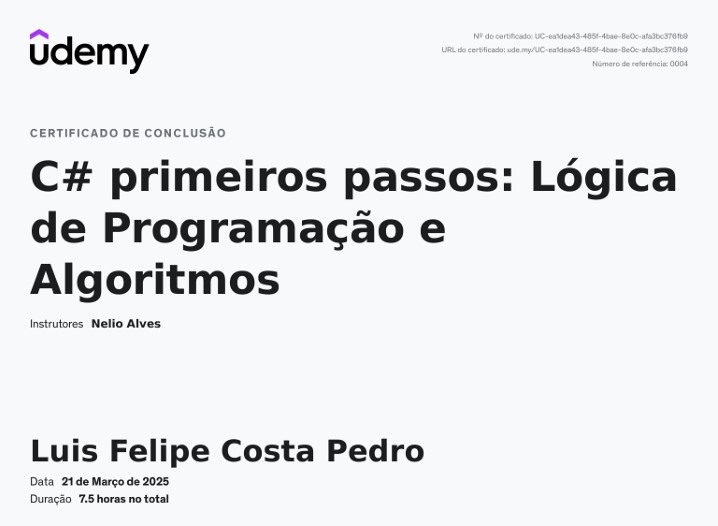 Certificado Udemy